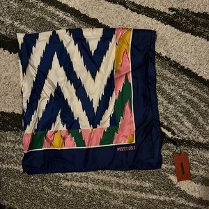 Missoni 100% silk square scarf, nwt